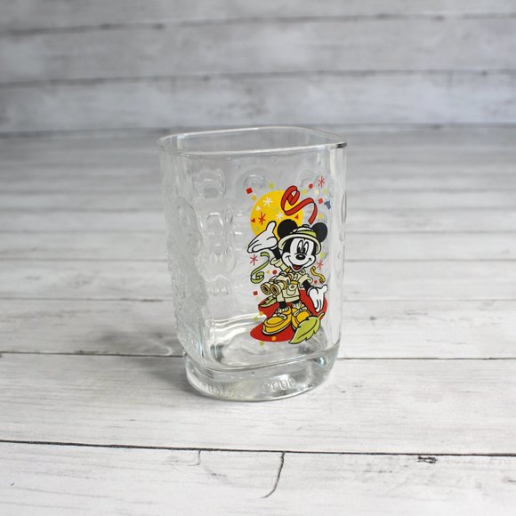 Vintage Walt Disney World Mickey Mouse Drinking Glass 2000 Millennium - Picture 2 of 11